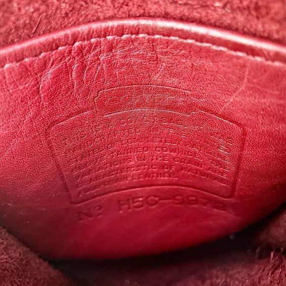 VINTAGE COACH CAMERA Bag Red Leather Shoulder Crossbody Handbag Purse H5C- 9973 - Picture 7 of 16